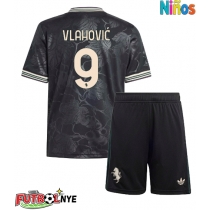 Camiseta Juventus Dusan Vlahovic #9 Tercera Equipación para niños 2025-26 manga corta (+ pantalones cortos)